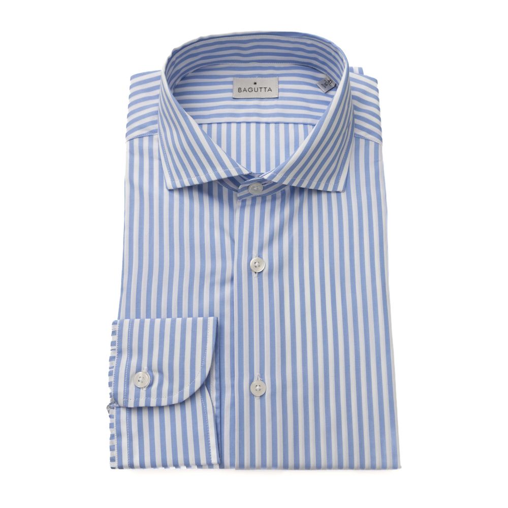 Bagutta Light Blue Cotton Shirt