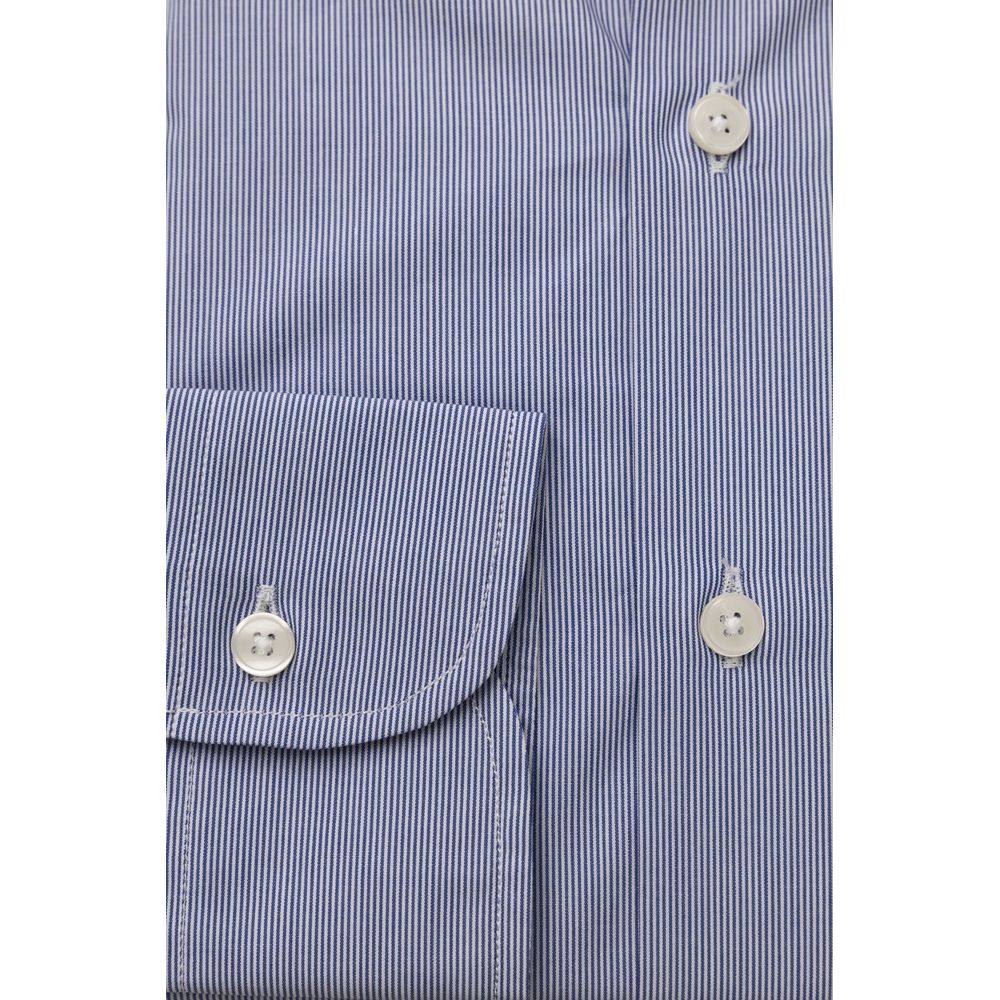 Bagutta Light Blue Cotton Shirt
