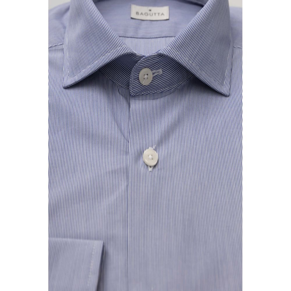Bagutta Light Blue Cotton Shirt
