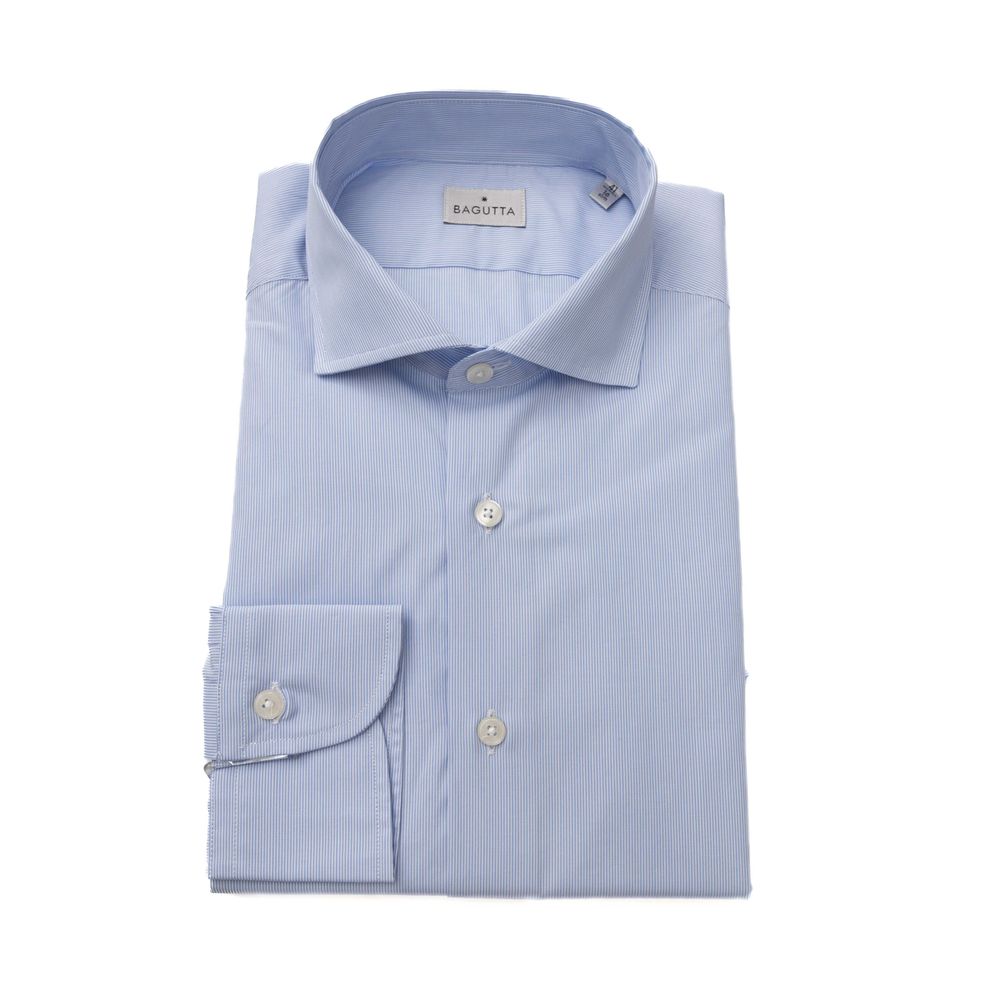 Bagutta Light Blue Cotton Shirt