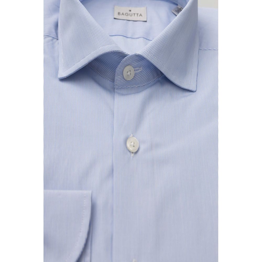 Bagutta Light Blue Cotton Shirt
