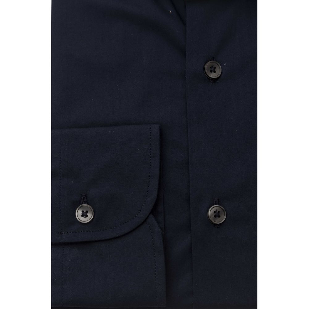 Bagutta Blue Cotton Shirt