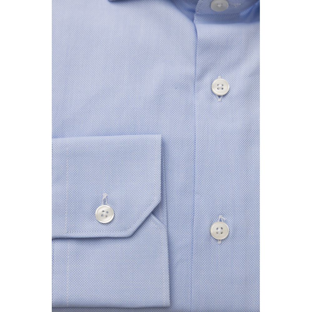 Bagutta Light Blue Cotton Shirt