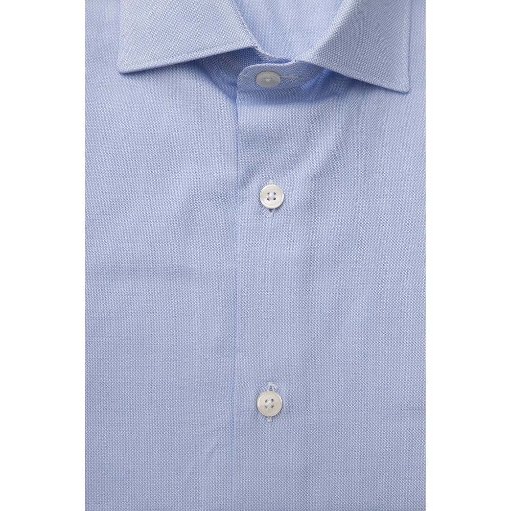 Bagutta Light Blue Cotton Shirt