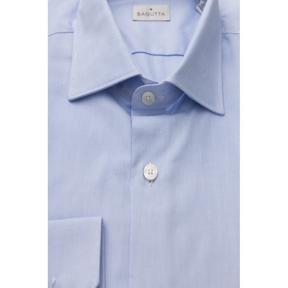 Bagutta Light Blue Cotton Shirt