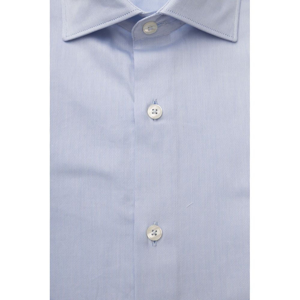 Bagutta Light Blue Cotton Shirt