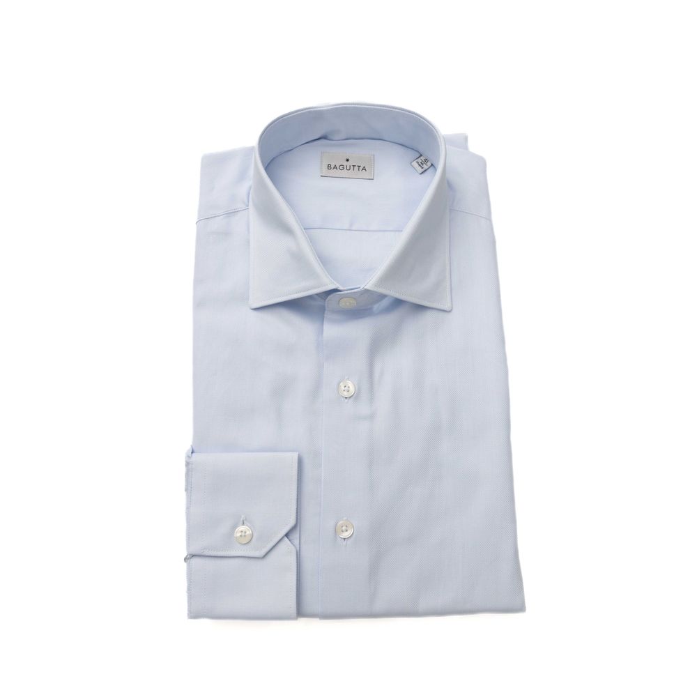 Bagutta Light Blue Cotton Shirt