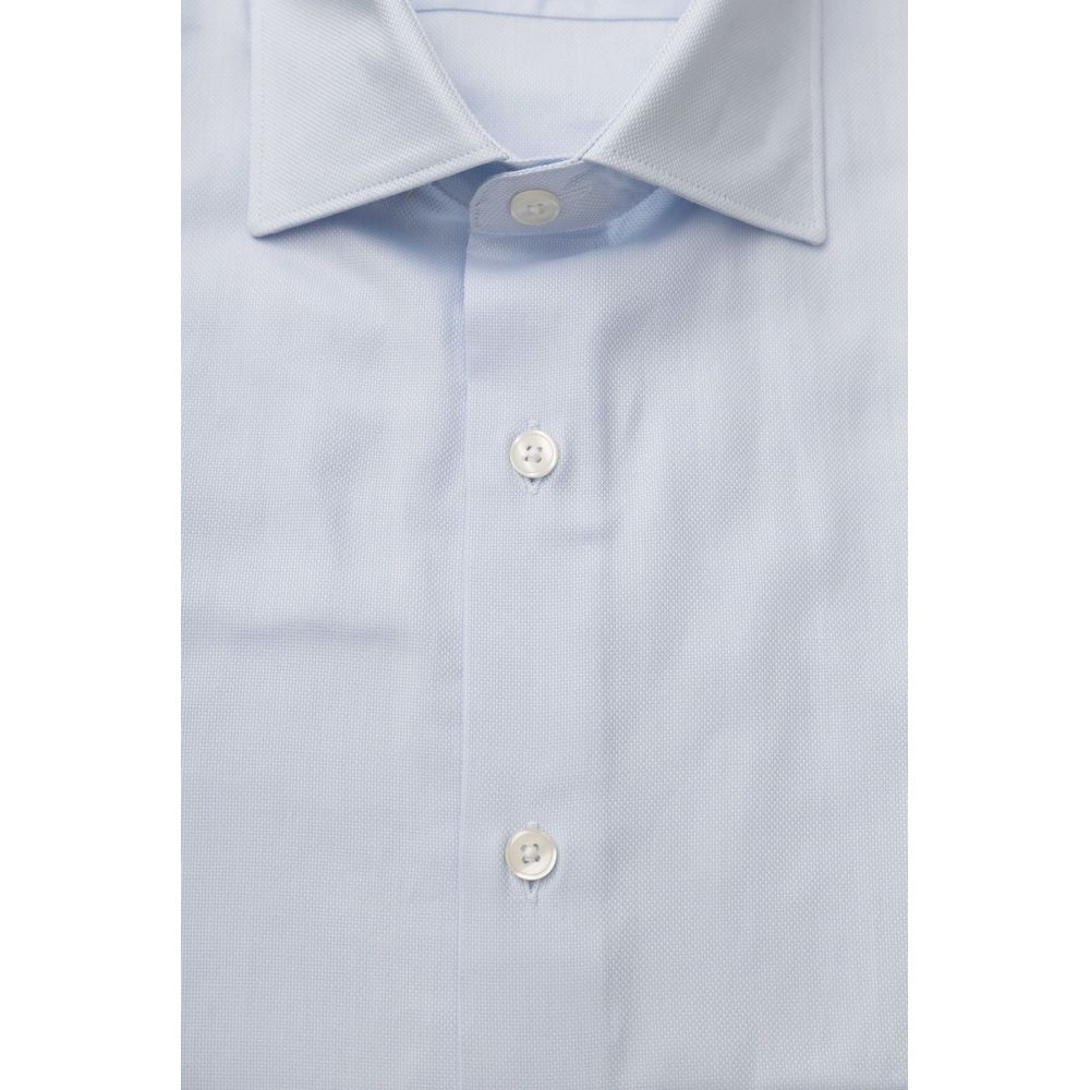 Bagutta Light Blue Cotton Shirt