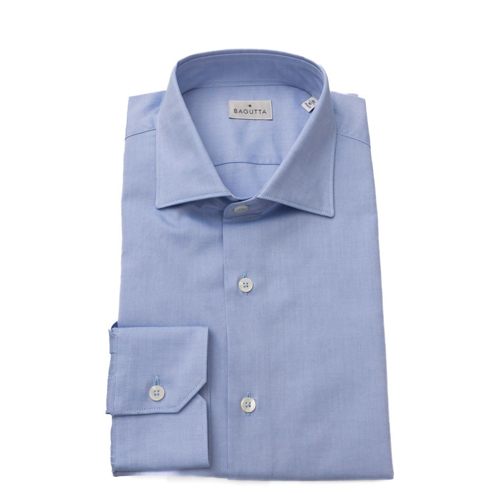 Bagutta Light Blue Cotton Shirt