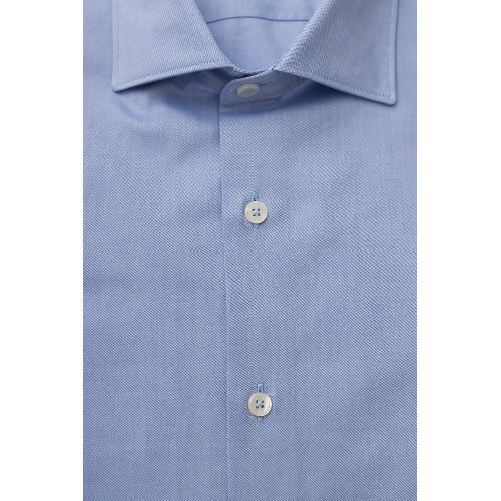Bagutta Light Blue Cotton Shirt