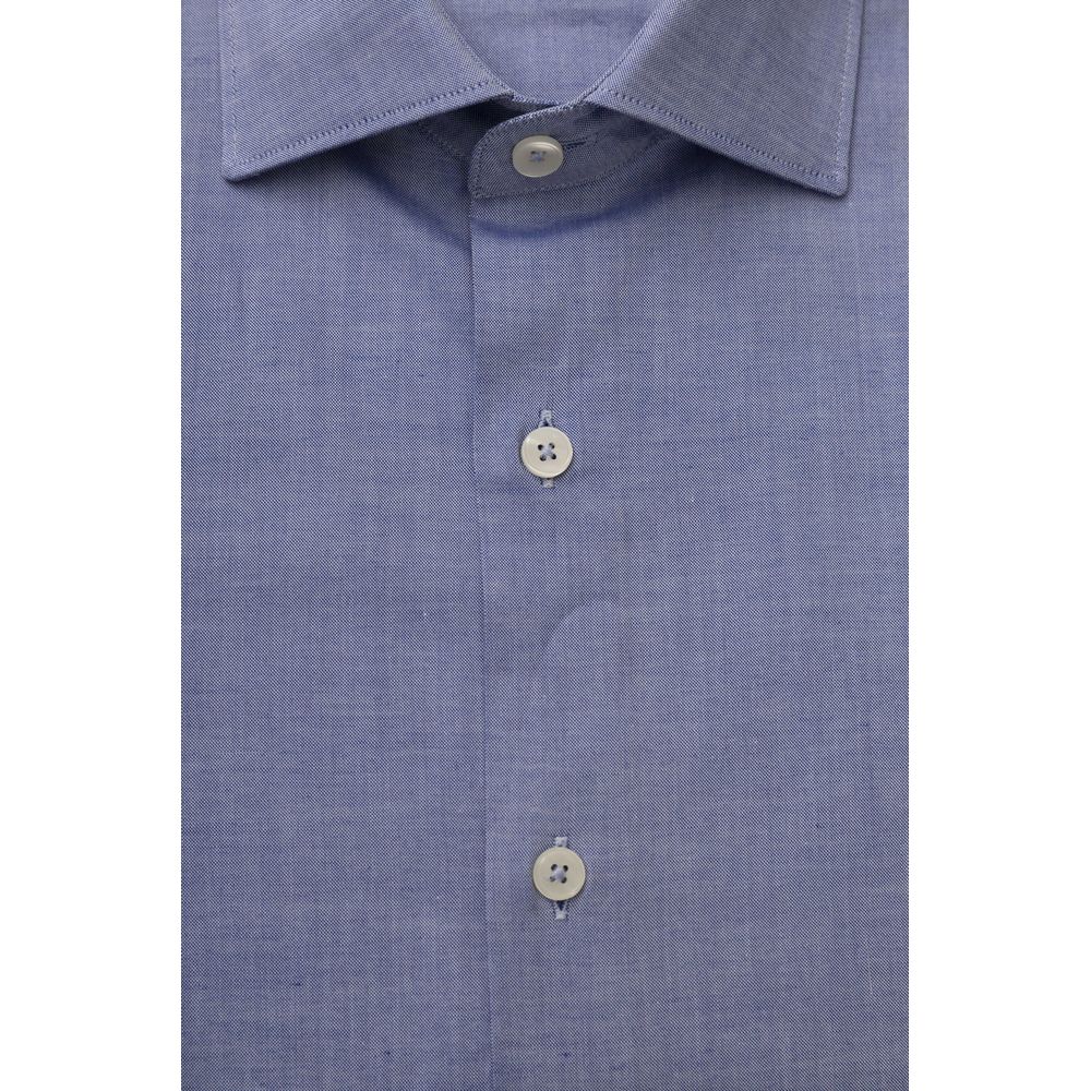 Bagutta Light Blue Cotton Shirt