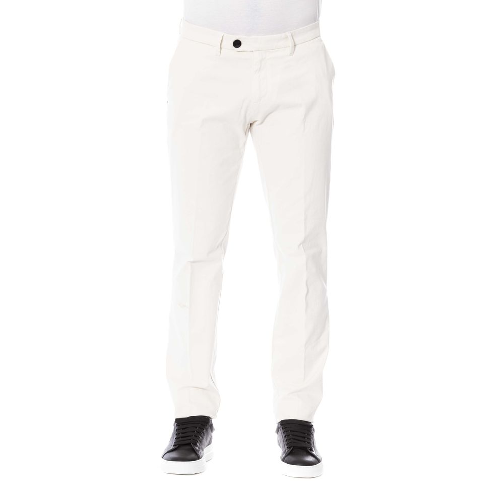 Trussardi White Cotton Jeans & Pant