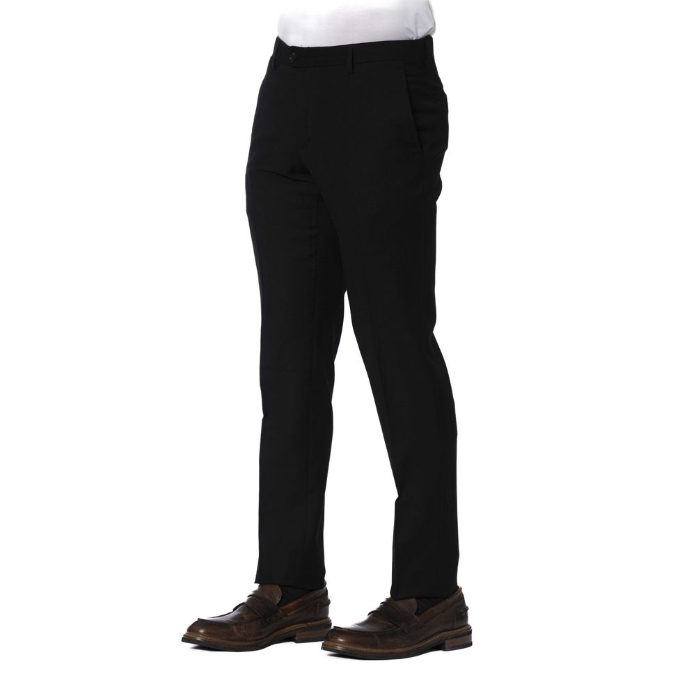 Trussardi Black Polyester Jeans & Pant