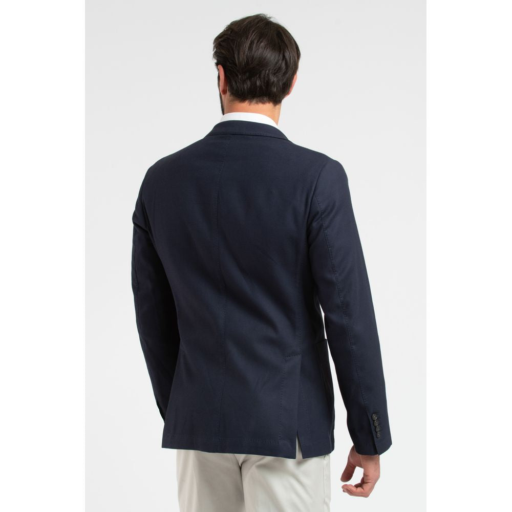 Trussardi Blue Virgin Wool Blazer
