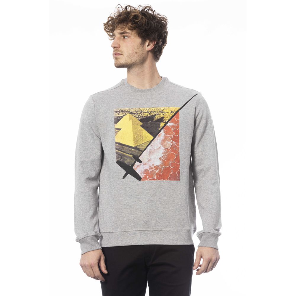 Trussardi Gray Cotton Sweater