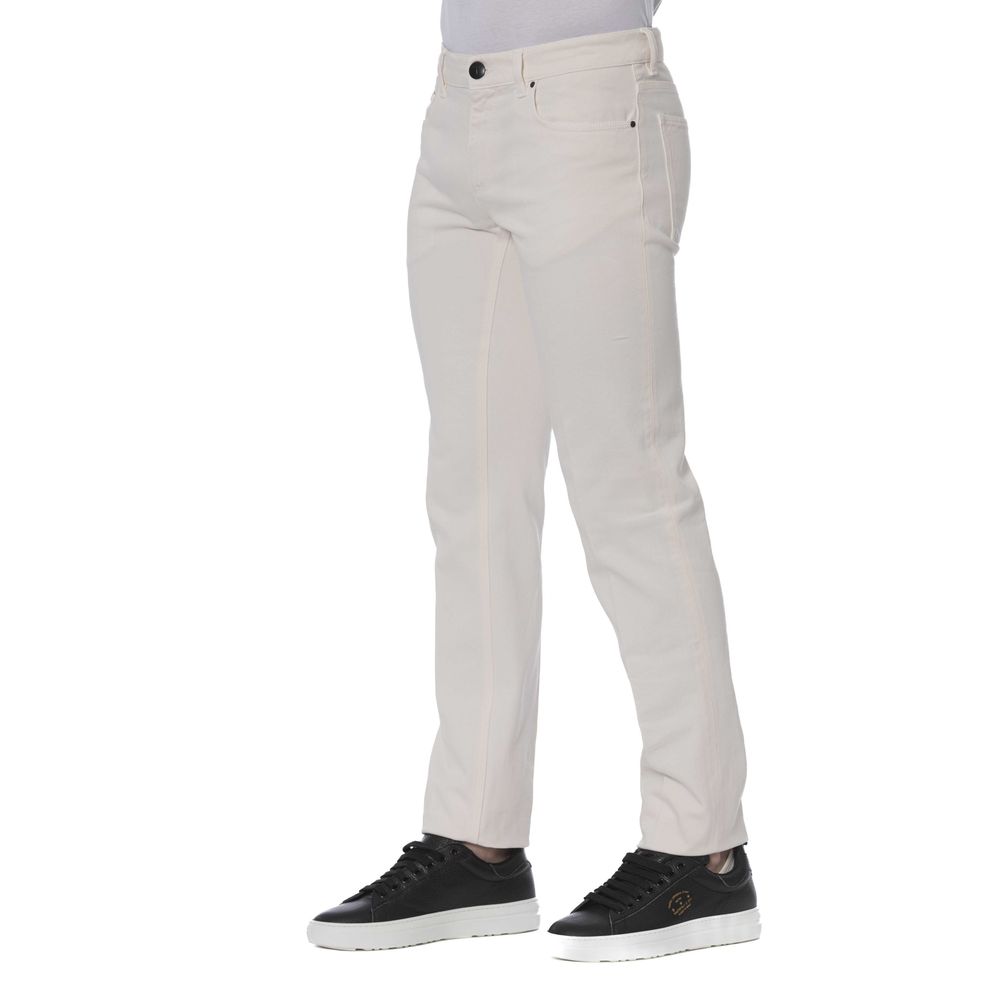 Trussardi White Cotton Jeans & Pant