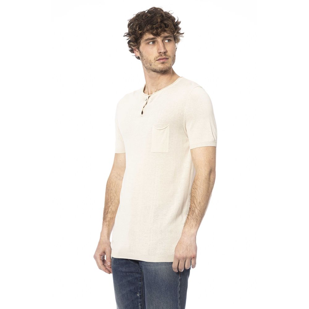 Distretto12 Beige Cotton T-Shirt