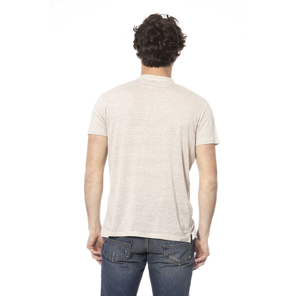 Distretto12 Beige Linen T-Shirt