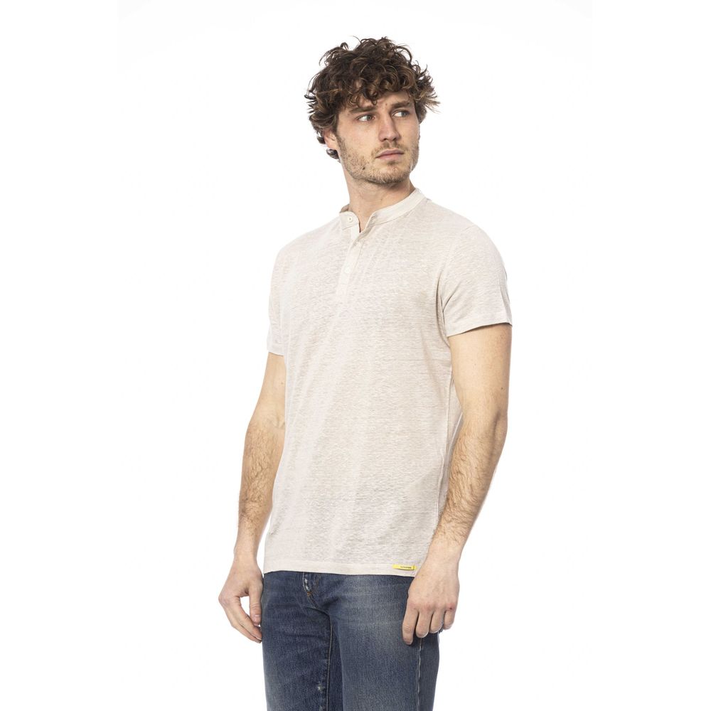 Distretto12 Beige Linen T-Shirt