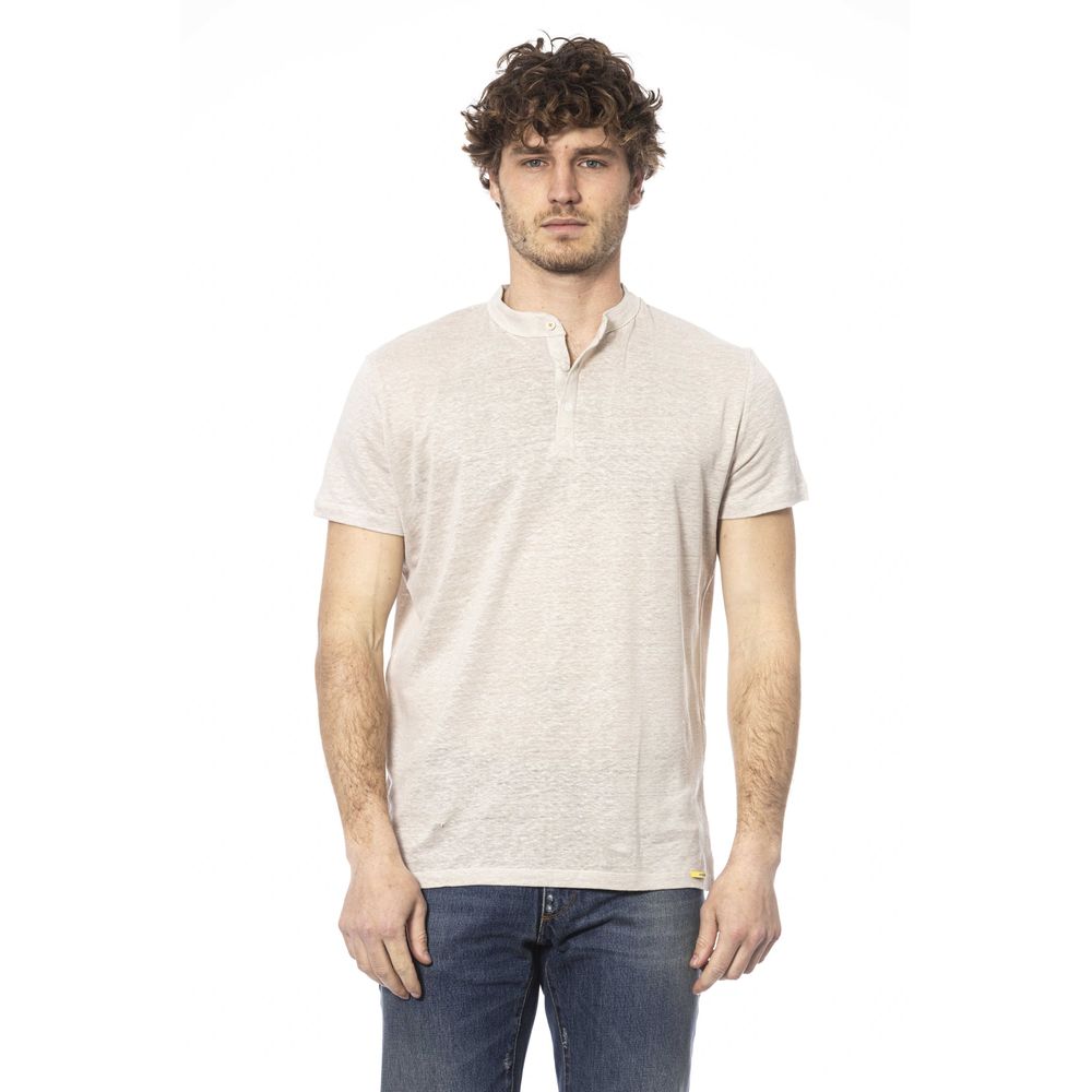 Distretto12 Beige Linen T-Shirt