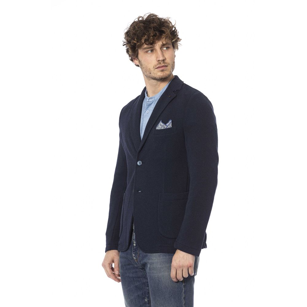 Distretto12 Blue Cotton Blazer