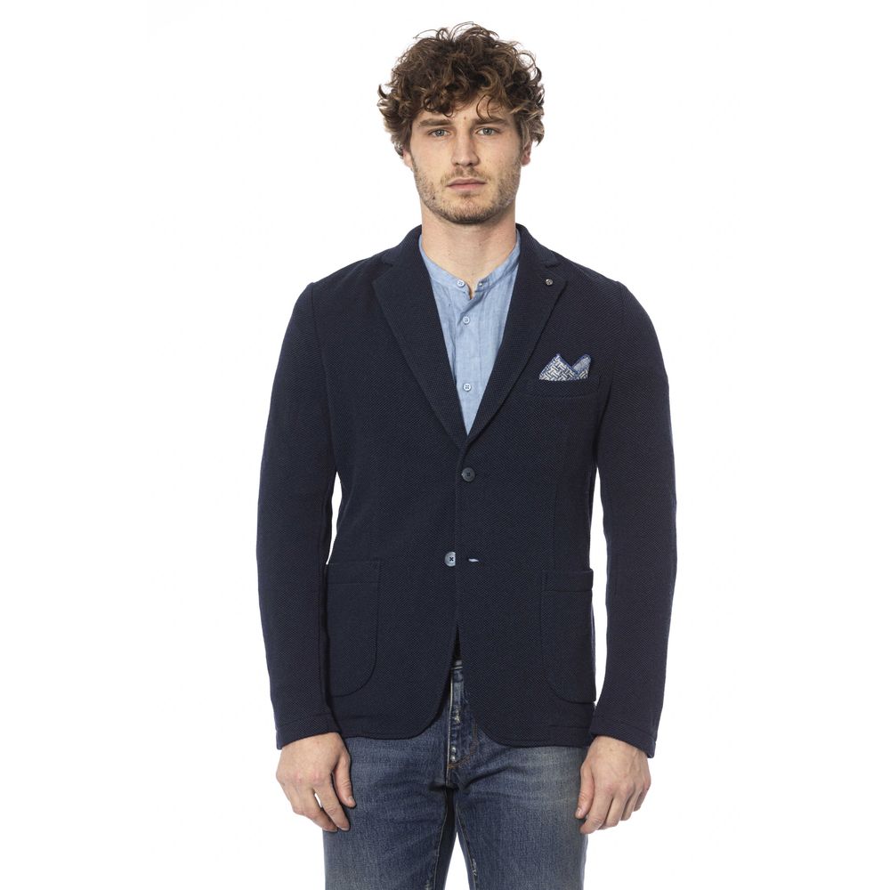 Distretto12 Blue Cotton Blazer