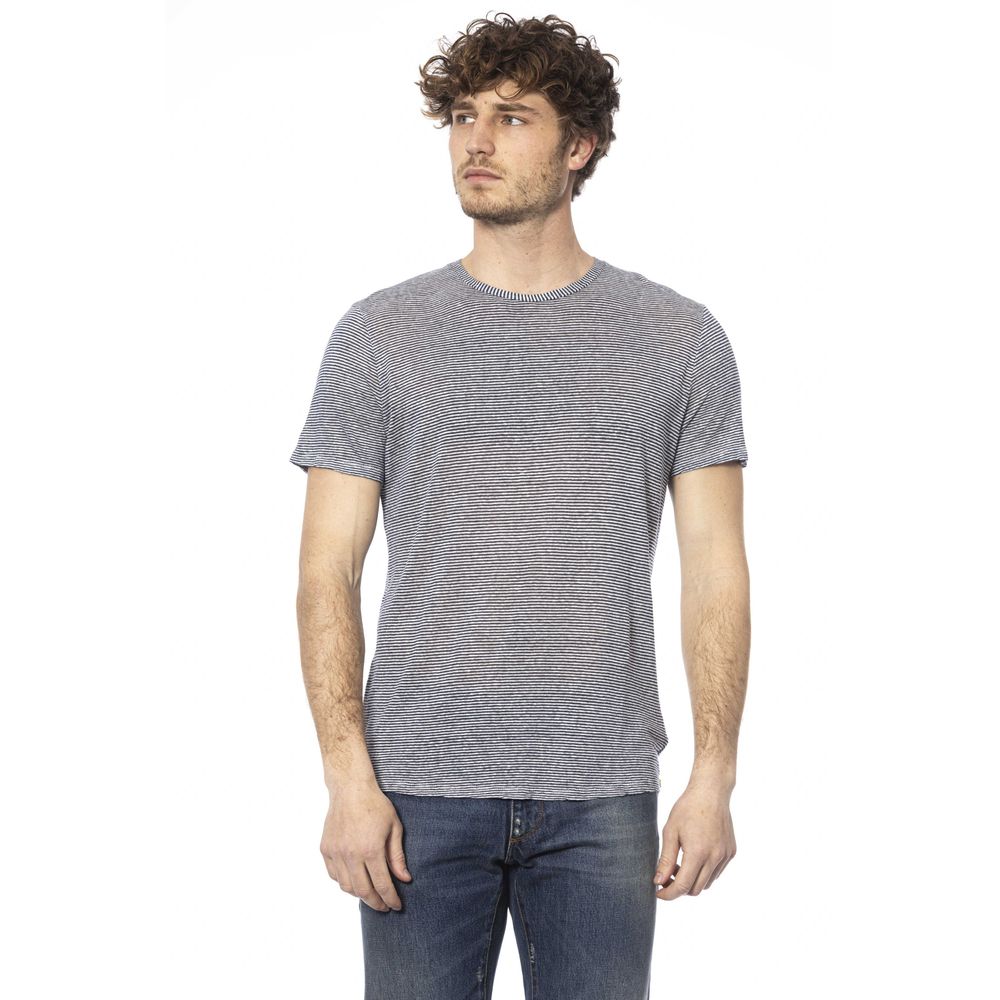 Distretto12 Blue Linen T-Shirt
