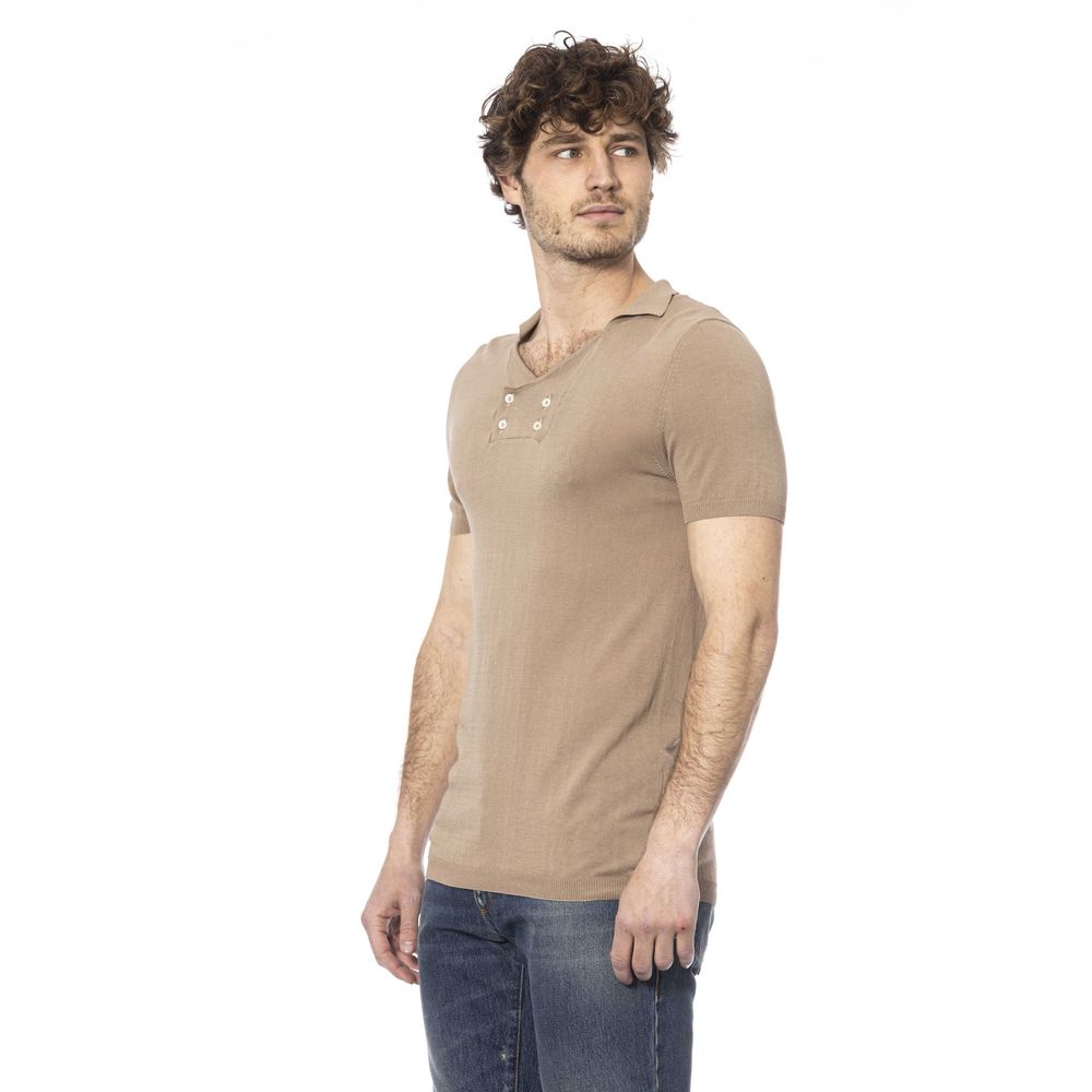 Distretto12 Beige Cotton Polo Shirt