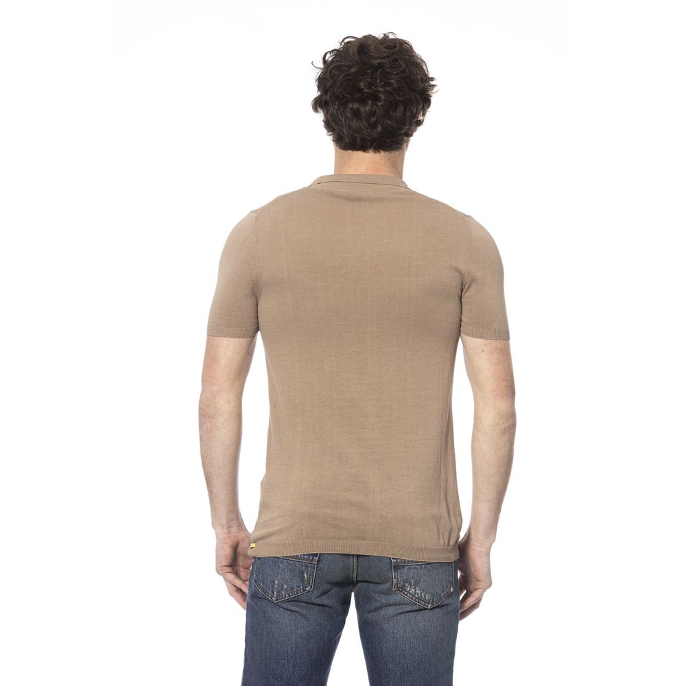 Distretto12 Beige Cotton Polo Shirt