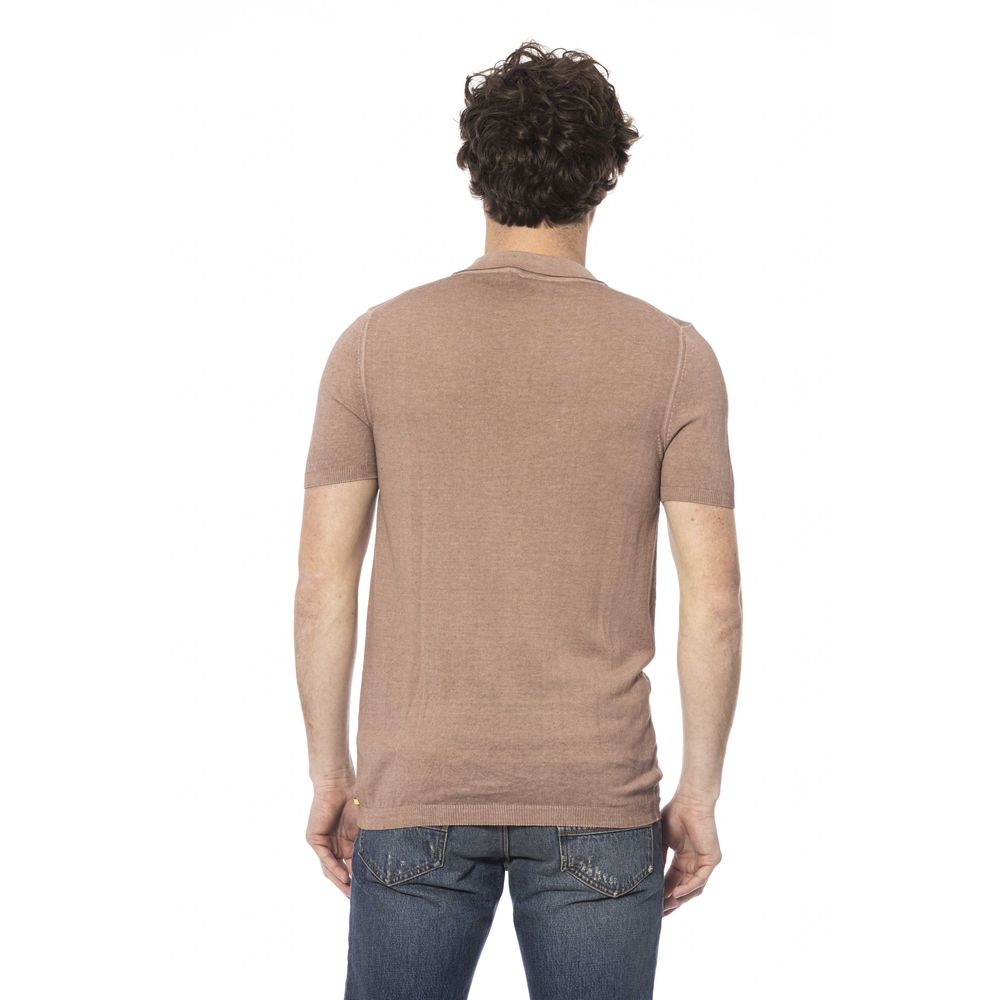 Distretto12 Beige Cotton Polo Shirt
