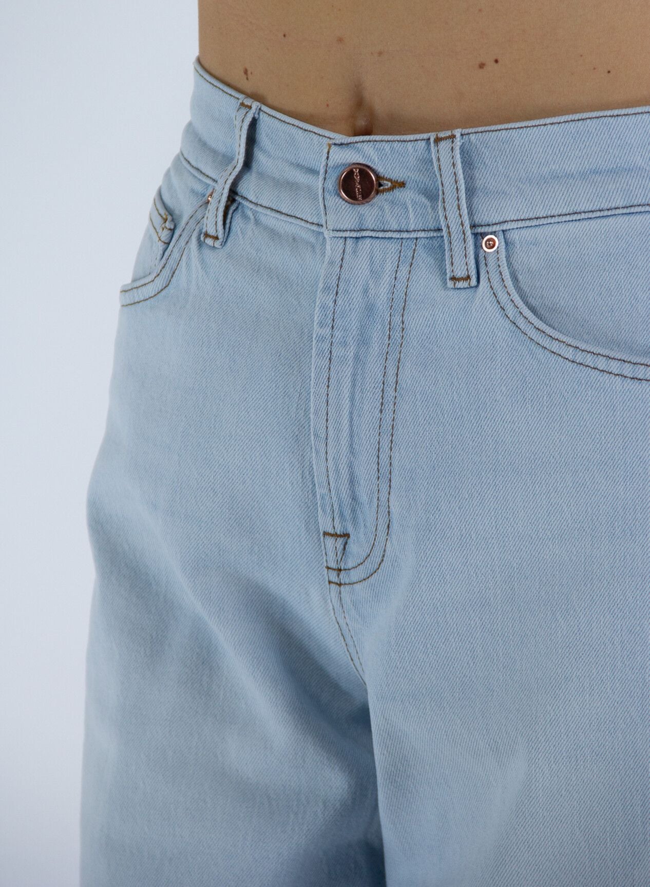 Light Blue Cotton Jeans & Pant