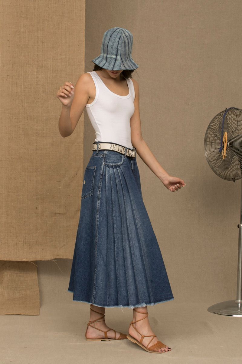 Blue Cotton Skirt
