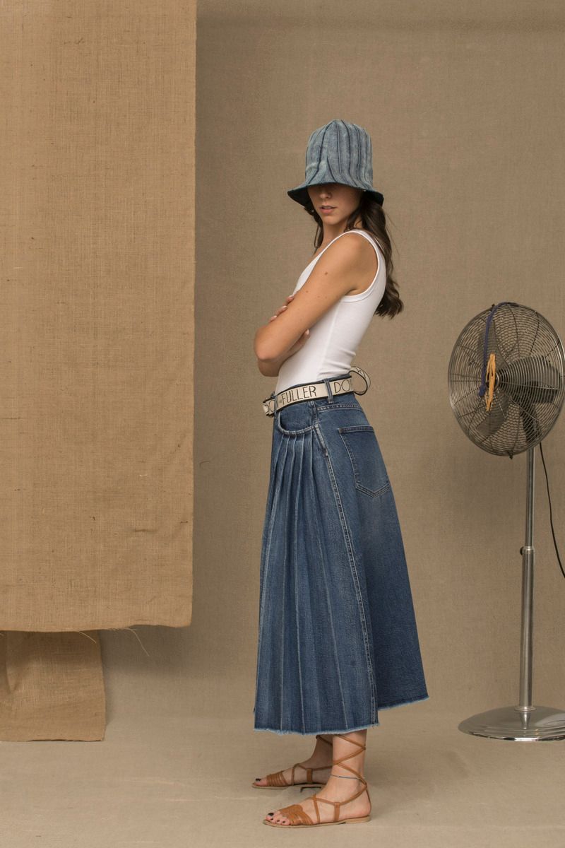 Blue Cotton Skirt