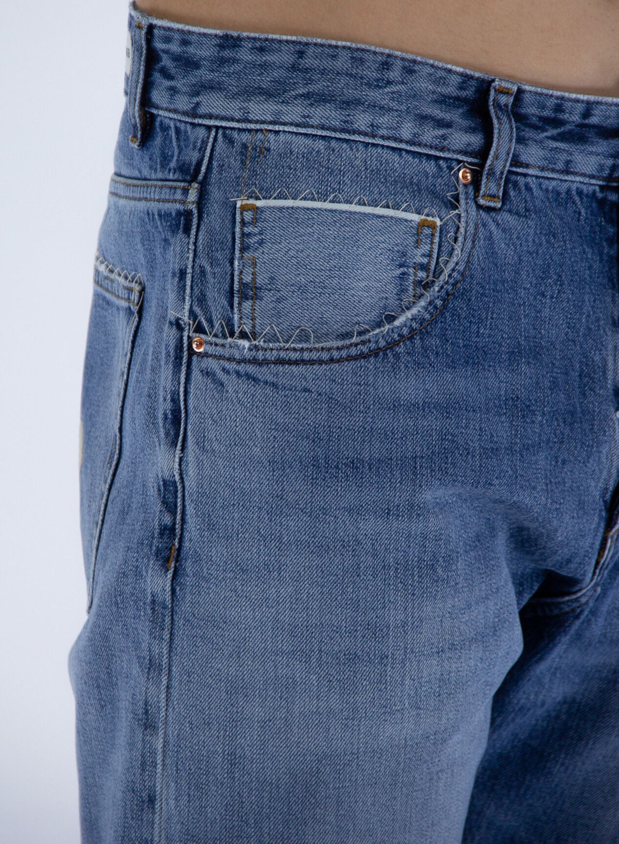 Blue Cotton Jeans & Pant