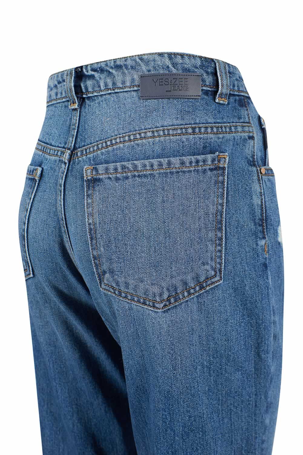 Blue Cotton Jeans & Pant