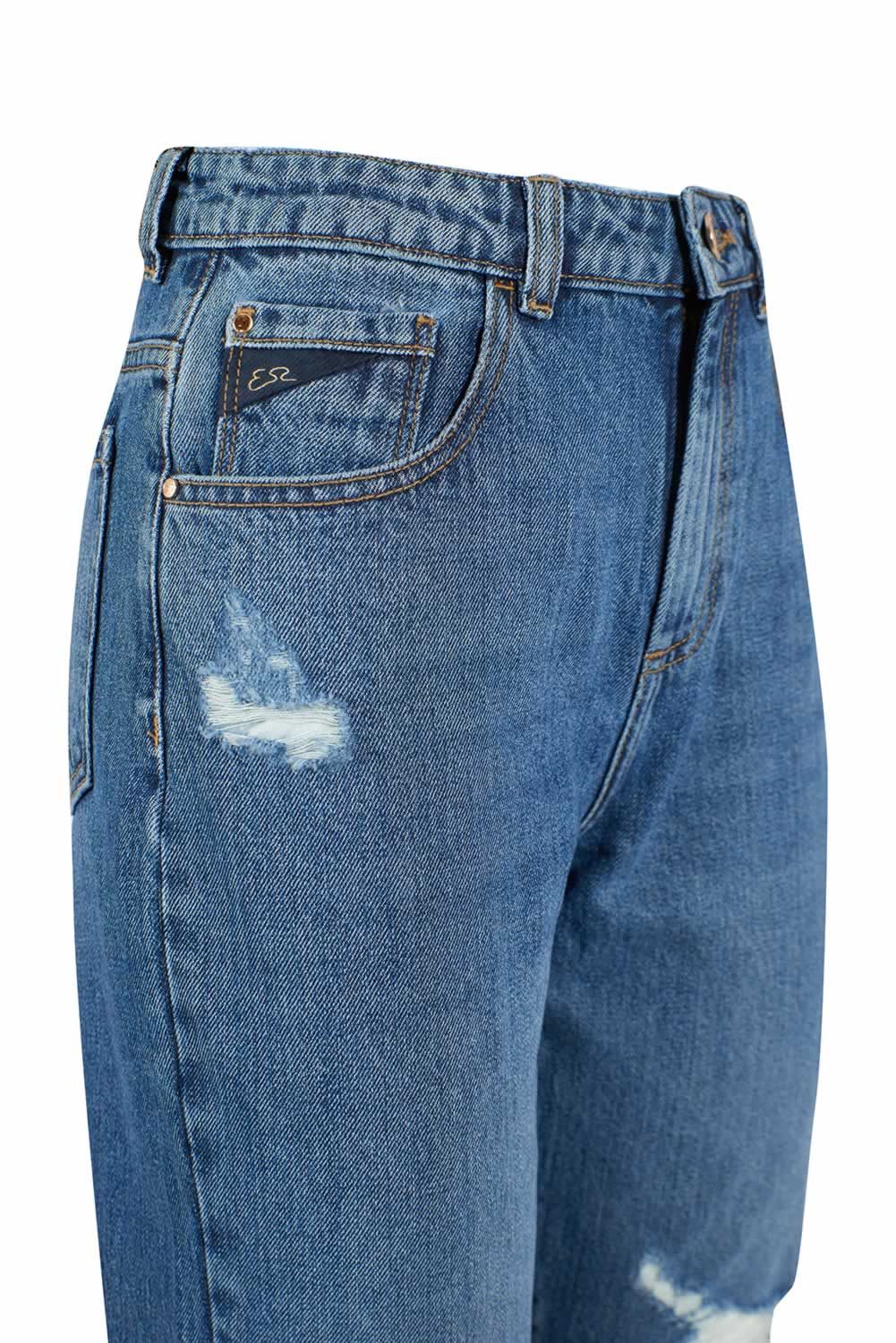 Blue Cotton Jeans & Pant