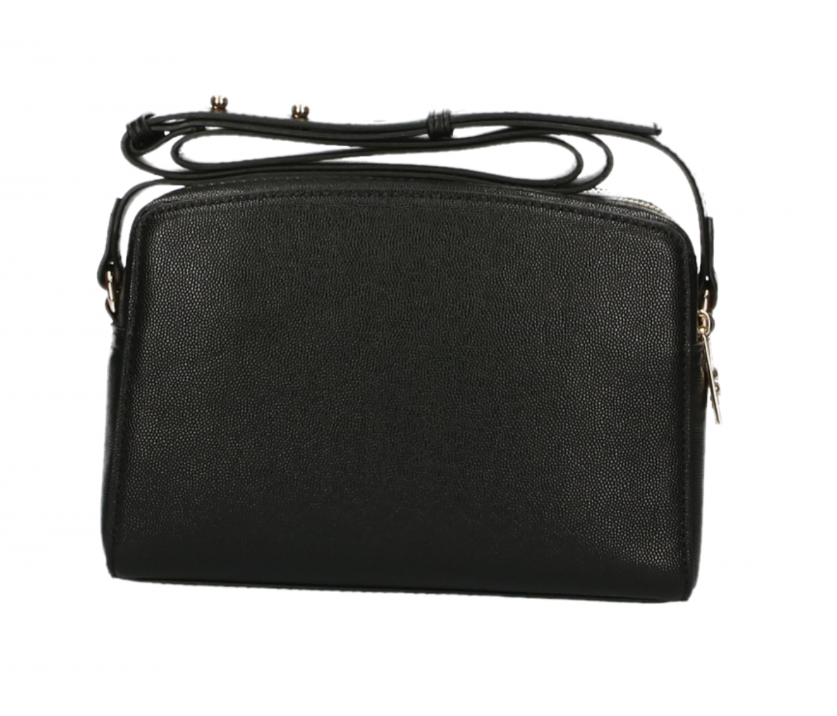 Black Polyurethane Crossbody Bag