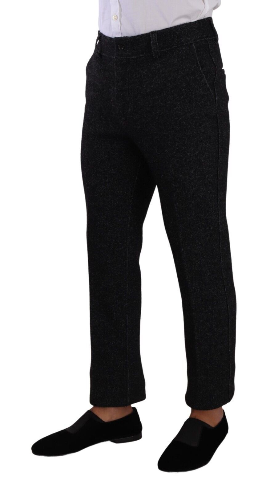 Black Wool Men Formal Trouser Dress Pants