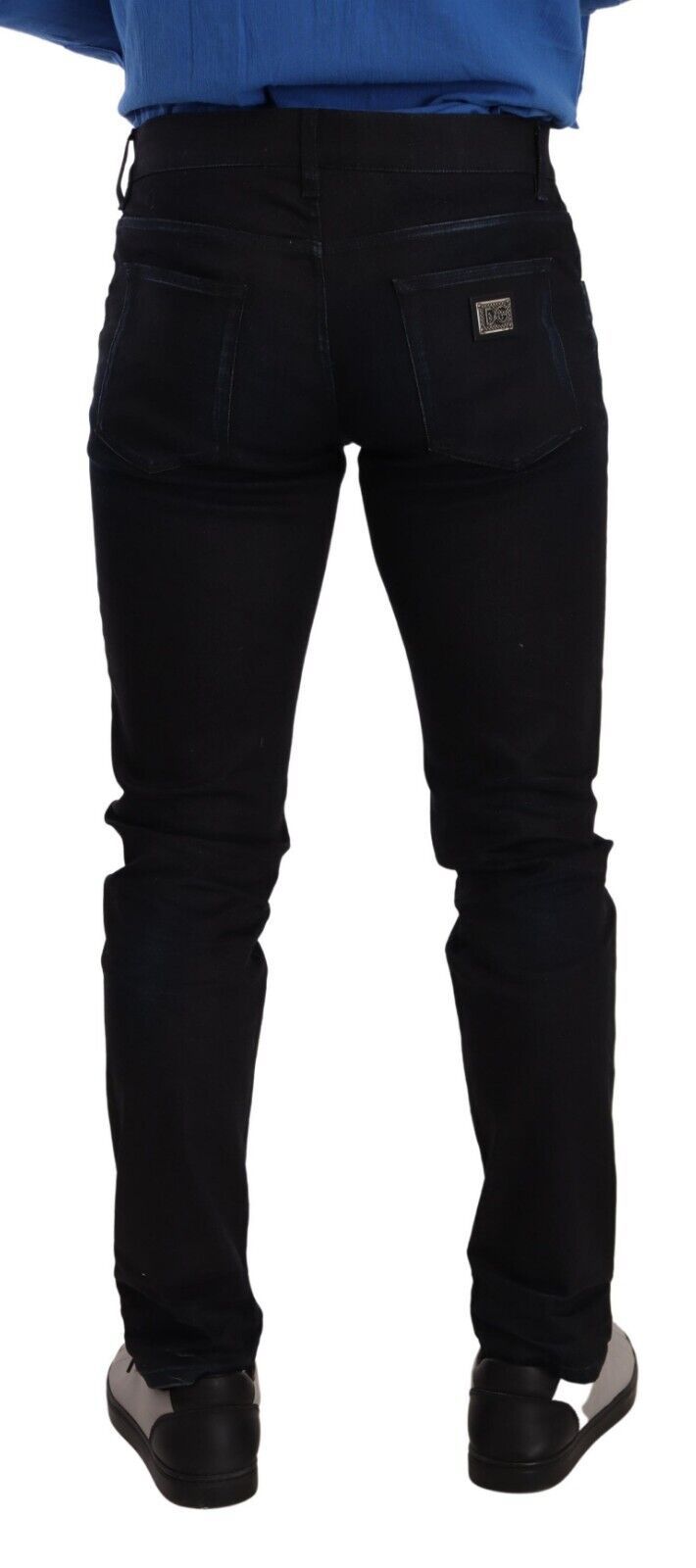 Blue Cotton Stretch Skinny Denim Jeans