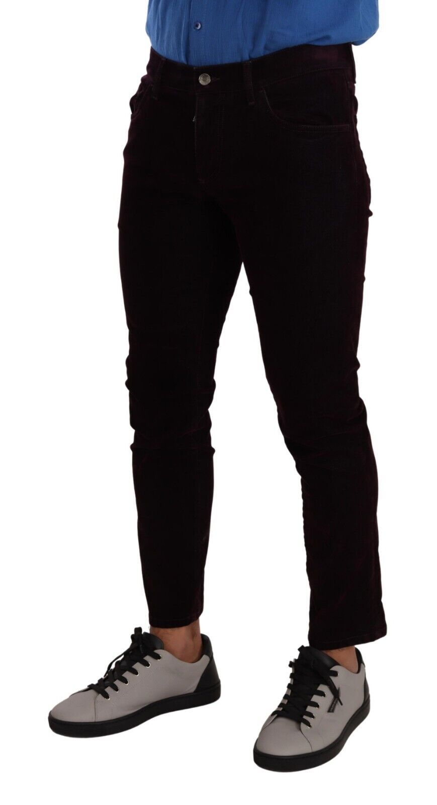 Bordeaux Cotton Stretch Skinny Denim Jeans