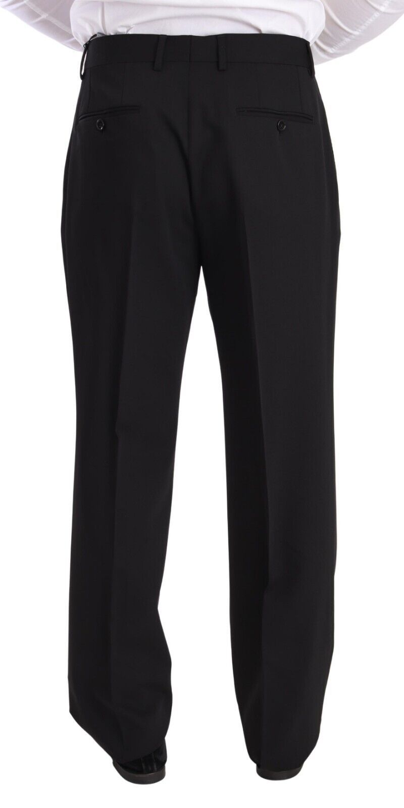 Black Wool Formal Tuxedo Trouser Dress Pants