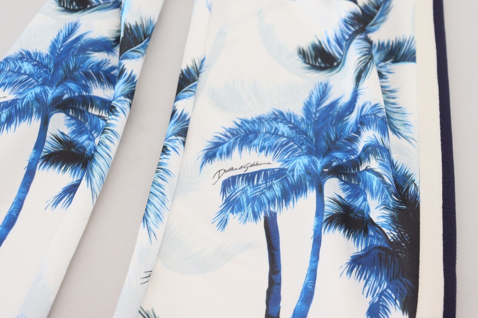 White Palm Tree Print Men Trouser Pants