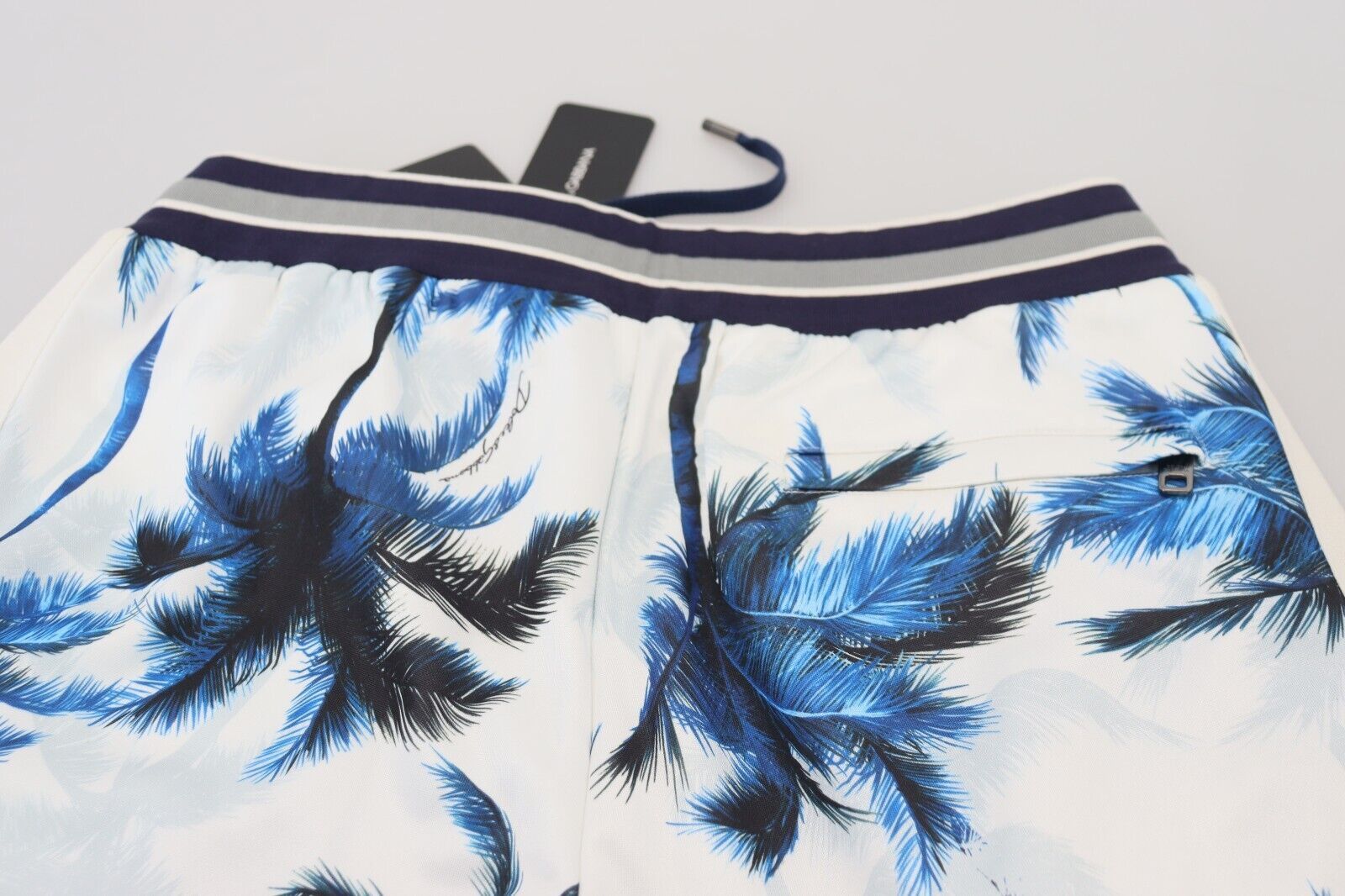 White Palm Tree Print Men Trouser Pants