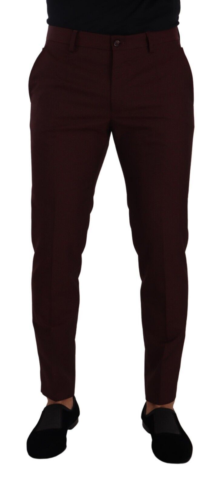 Maroon Bordeaux Skinny Slim Trouser Pants