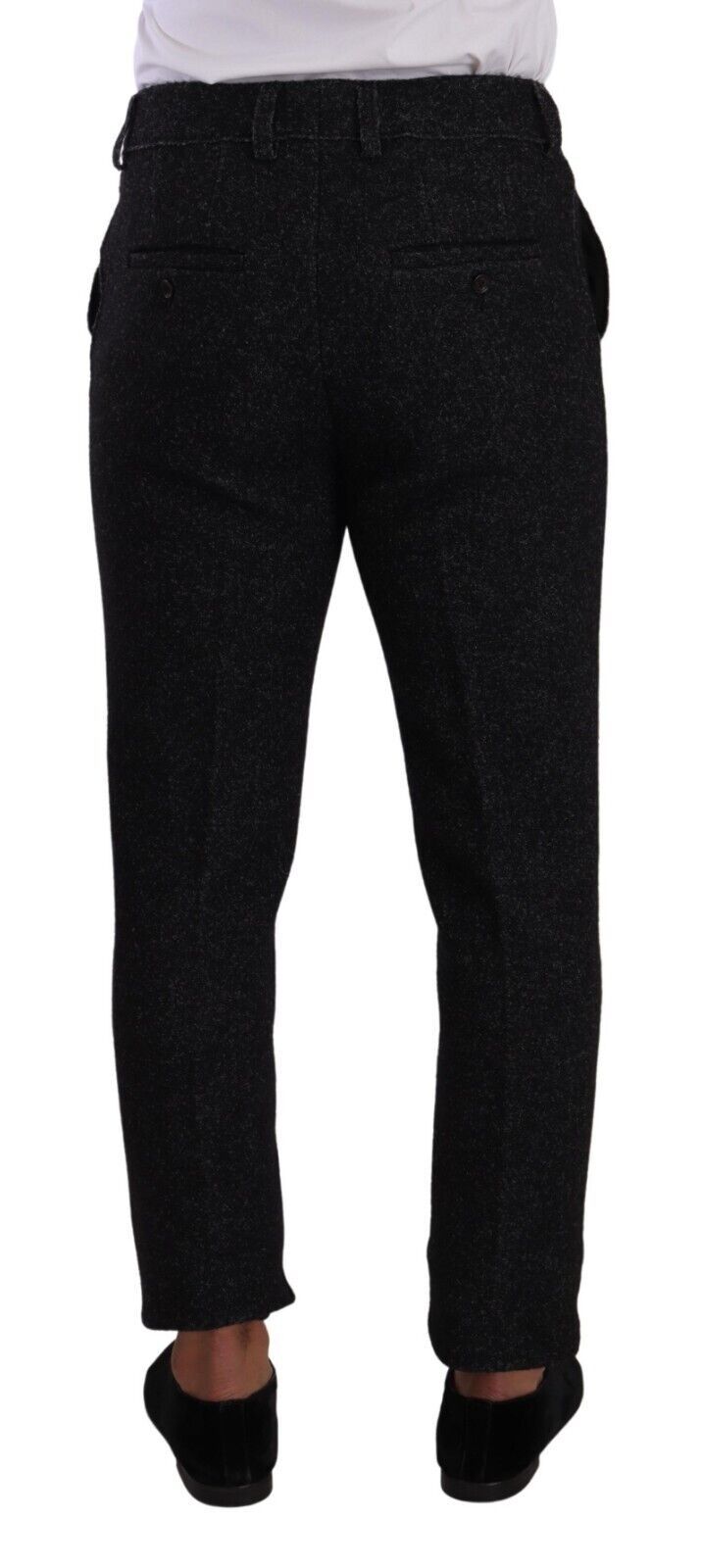 Black Wool Men Formal Trouser Dress Pants