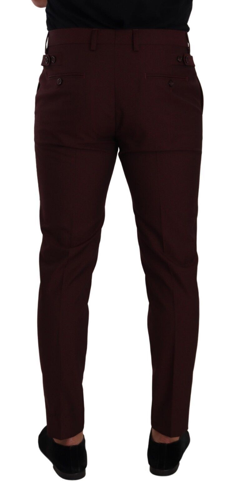 Maroon Bordeaux Skinny Slim Trouser Pants