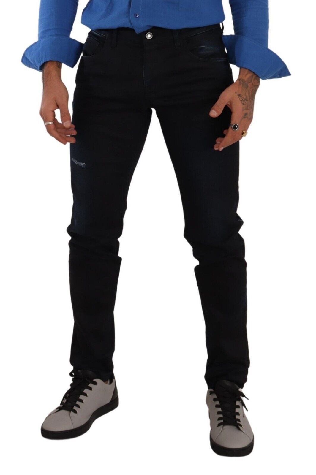 Blue Cotton Stretch Skinny Denim Jeans