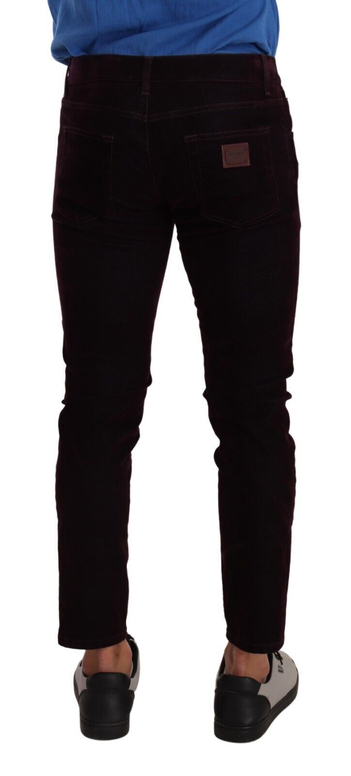 Bordeaux Cotton Stretch Skinny Denim Jeans