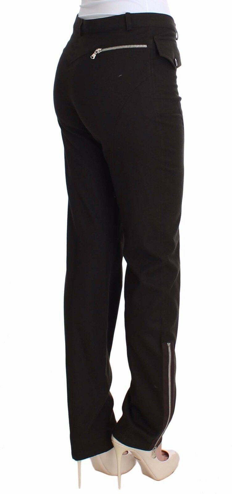 Brown Wool Casual Dress Trousers Pants