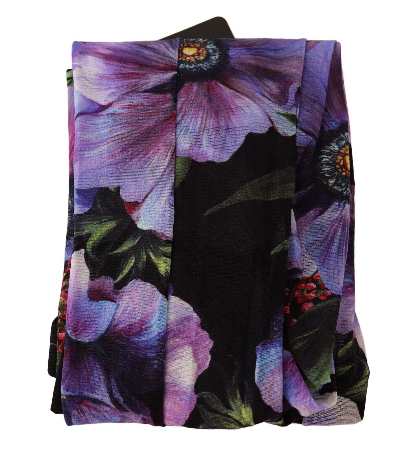 Black Floral Print Tights Nylon Stockings